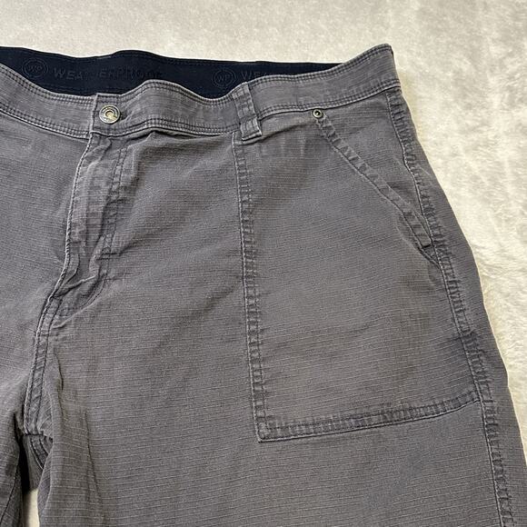 Weatherproof Shorts Men's 44 RipStop Utility Flex Waistband Pockets Steel Gray - Picture 2 of 13